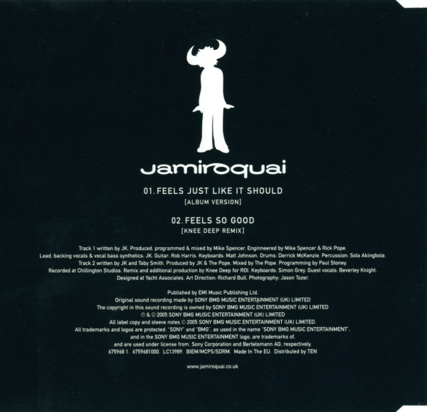 Jamiroquai : Feels Just Like It Should (CD, Single, CD1)