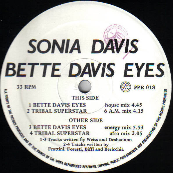 Sonia Davis : Bette Davis Eyes (12")