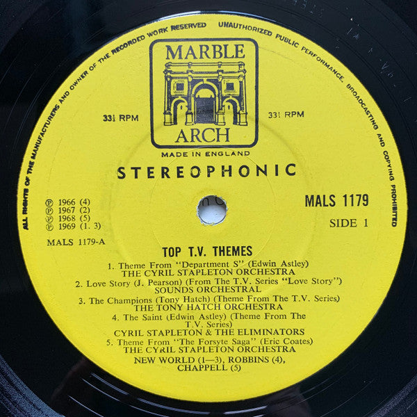 Various : Top T.V. Themes (LP, Album, Comp)