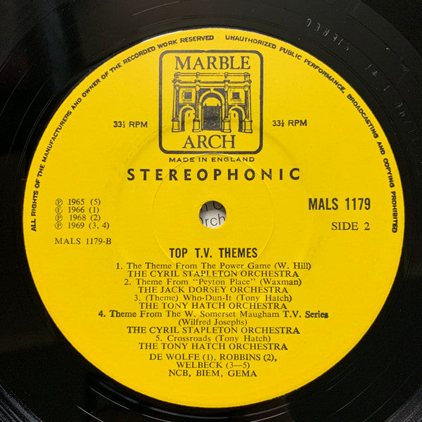 Various : Top T.V. Themes (LP, Album, Comp)