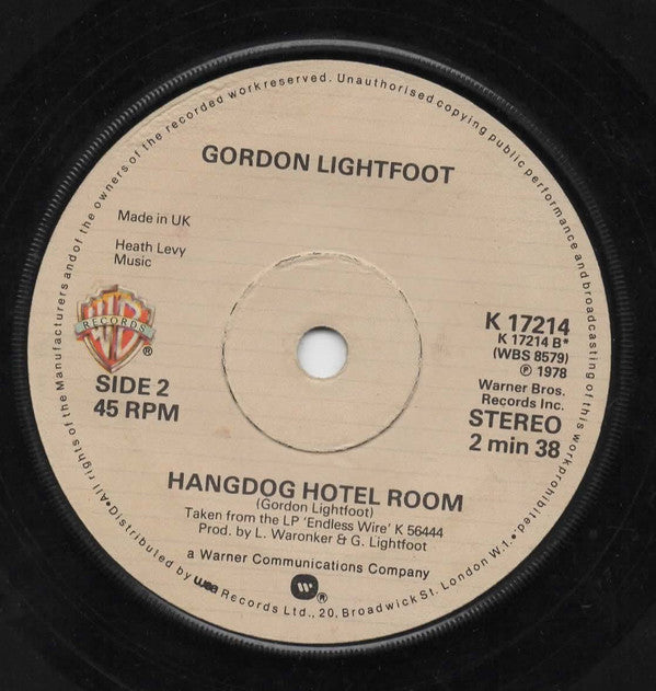 Gordon Lightfoot : Daylight Katy (7", Single)