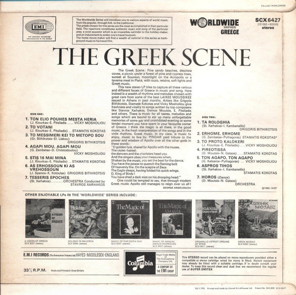 Various With Stavros Xarhakos Orchestra : The Greek Scene (LP, Comp)