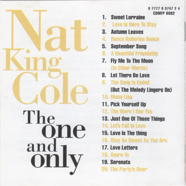 Nat King Cole : The One And Only (CD, Comp, RE)