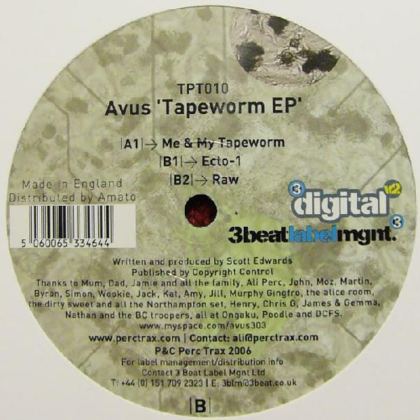 Avus : Tapeworm EP (12", EP)
