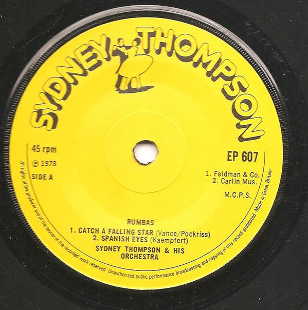 Sydney Thompson And His Orchestra : Rumbas (7", EP)