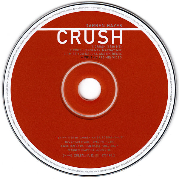 Darren Hayes : Crush (1980 Me) (CD, Single, Enh, CD1)