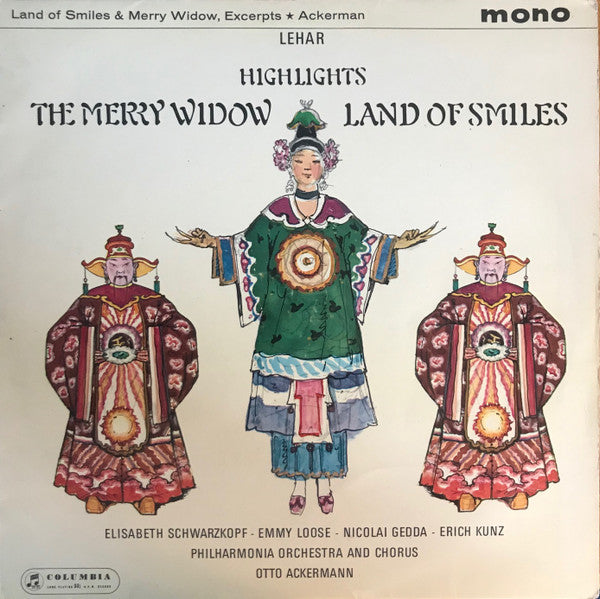 Elisabeth Schwarzkopf / Erich Kunz / Philharmonia Orchestra And Philharmonia Chorus Conducted By Otto Ackermann : Land Of Smiles And Merry Widow Highlights (LP)