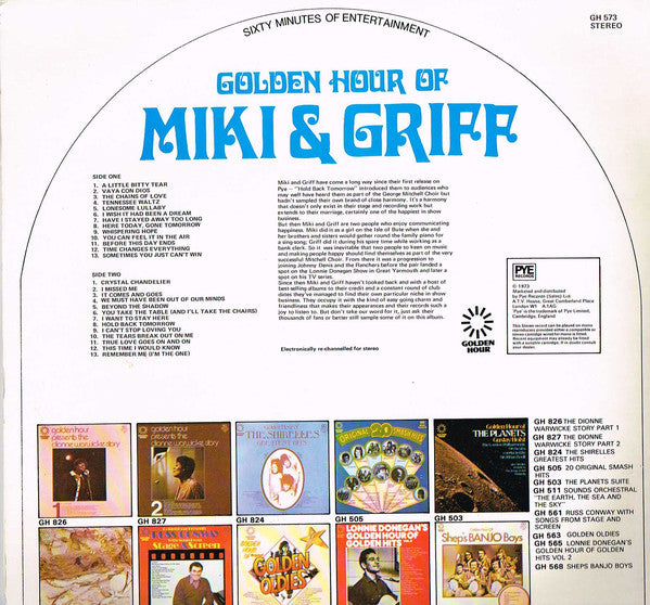 Miki & Griff : Golden Hour Of Miki & Griff (LP)