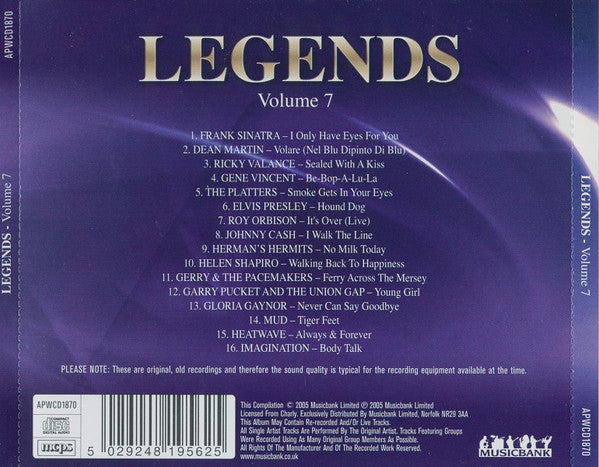 Various : Legends (Volume 7) (CD, Comp)