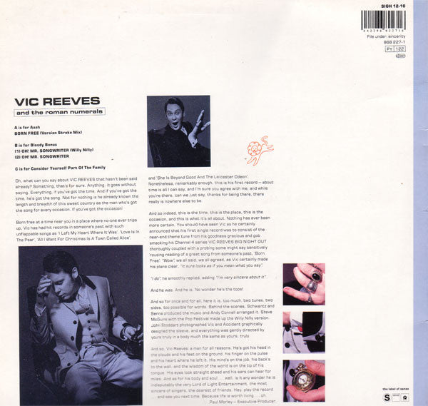 Vic Reeves And The Roman Numerals : Born Free (12")