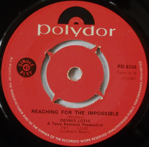 Dennis Lotis : Reaching For The Impossible (7", Single, Mono)