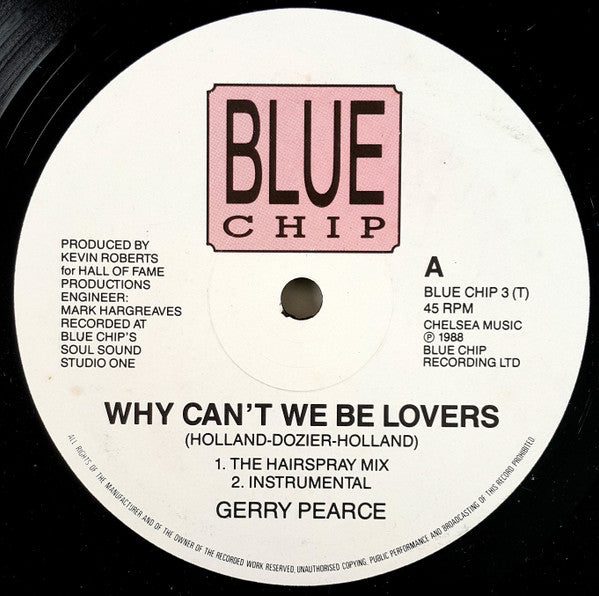 Gerry Pearce : Why Can't We Be Lovers (12", Single)