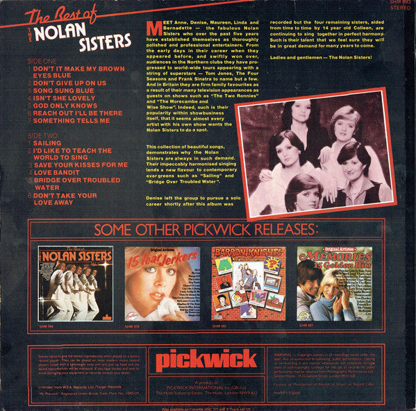 The Nolans : The Best Of The Nolan Sisters Vol. 1 (LP, Comp)