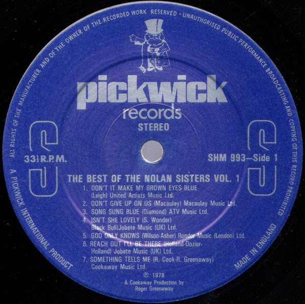 The Nolans : The Best Of The Nolan Sisters Vol. 1 (LP, Comp)