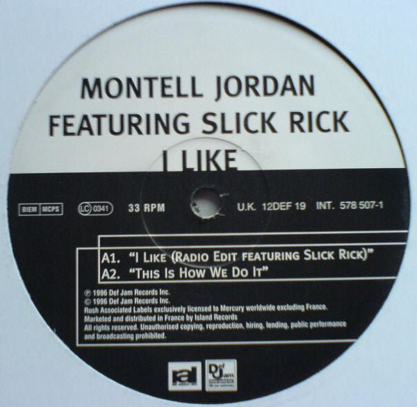Montell Jordan Featuring Slick Rick : I Like (12")