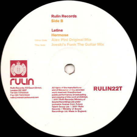 Latine : Hermosa (12")