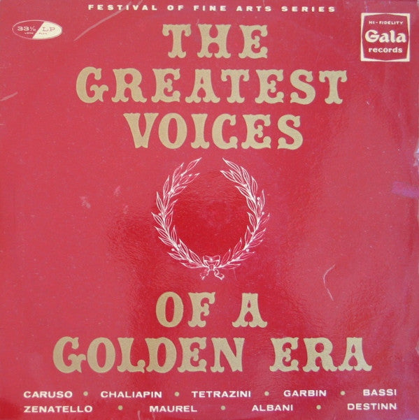 Various : The Greatest Voices Of A Golden Era (LP, Comp, Styrene)