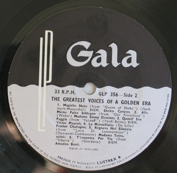 Various : The Greatest Voices Of A Golden Era (LP, Comp, Styrene)