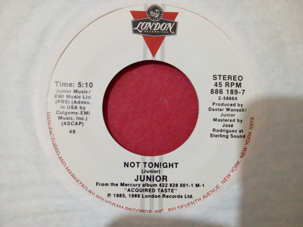 Junior (2) : Yes... (If You Want Me) (7", Single)