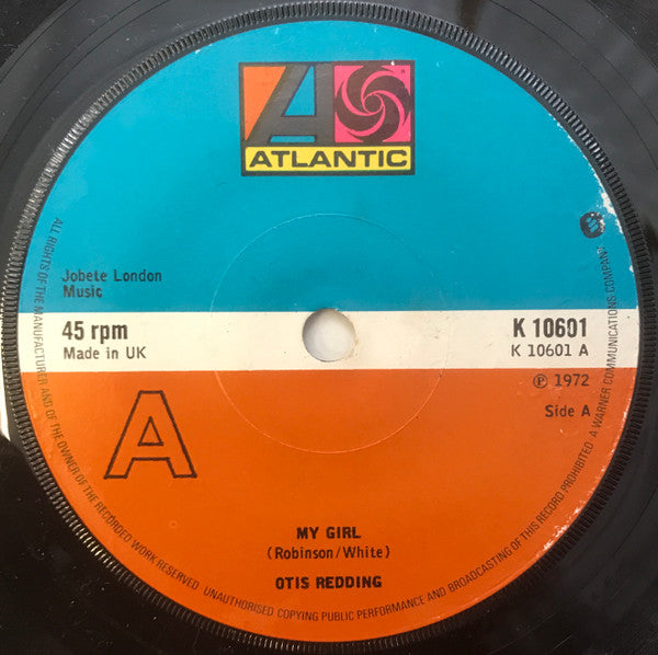 Otis Redding : My Girl / Hard To Handle (7", Single, Mono)