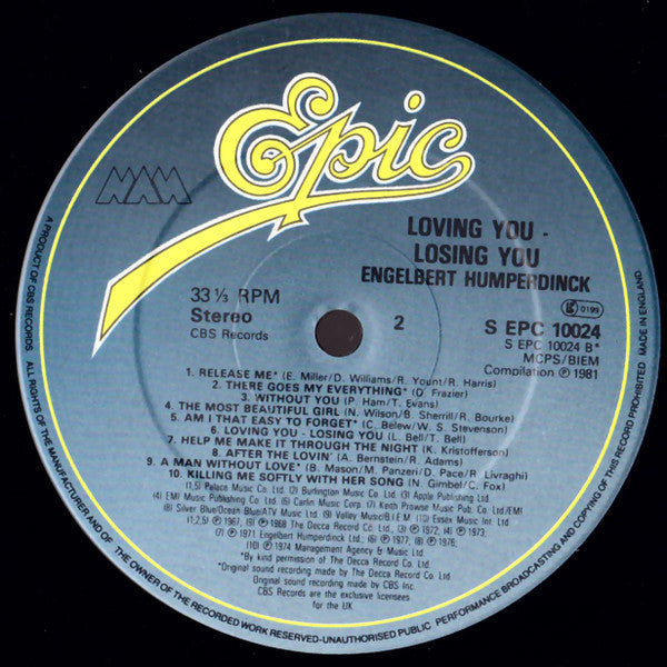 Engelbert Humperdinck : 20 Special Songs For You --- Loving You - Losing You (LP, Comp)