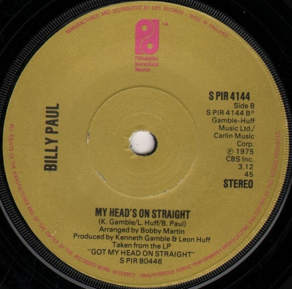Billy Paul : Let's Make A Baby (7", Single, Sol)