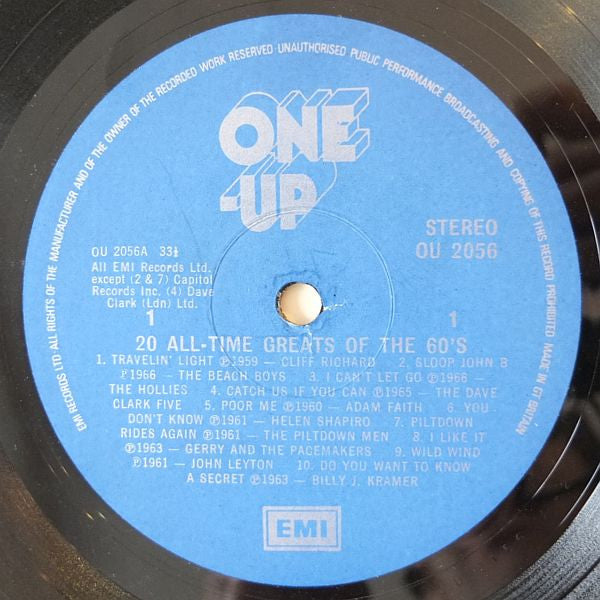 Various : 20 Original All-Time Greats Of The 60's (LP, Comp)