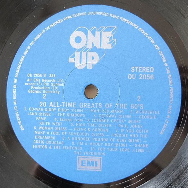Various : 20 Original All-Time Greats Of The 60's (LP, Comp)
