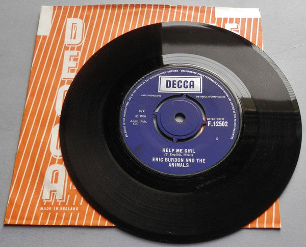 Eric Burdon & The Animals : Help Me Girl (7", Single)
