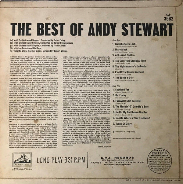 Andy Stewart : The Best Of Andy Stewart (LP, Comp, Mono)