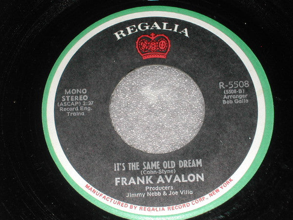 Frankie Avalon : I'm In The Mood For Love / It's The Same Old Dream (7")