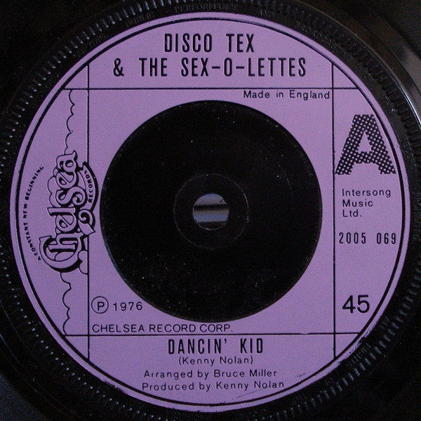 Disco Tex & His Sex-O-Lettes : Dancin' Kid (7", Single, Sol)