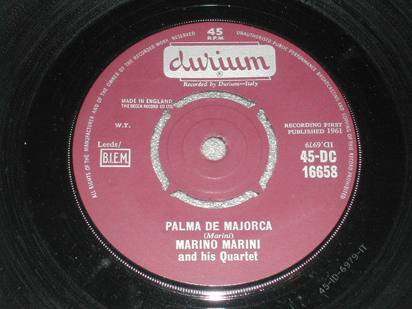 Marino Marini Ed Il Suo Quartetto : Palma De Mallorca / Fermati (7", Single)