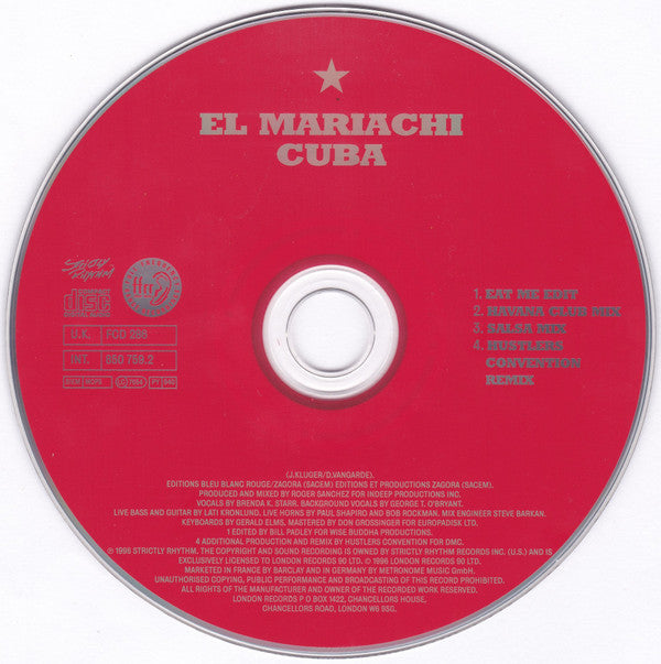 El Mariachi : Cuba (CD, Single)