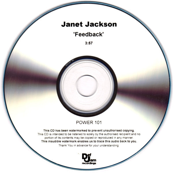 Janet Jackson : Feedback (CDr, Single, Promo, Wat)