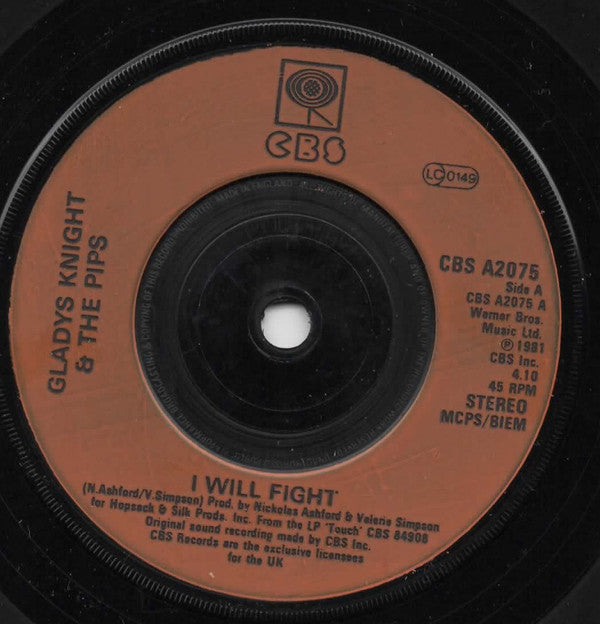 Gladys Knight And The Pips : I Will Fight  (7", Single)