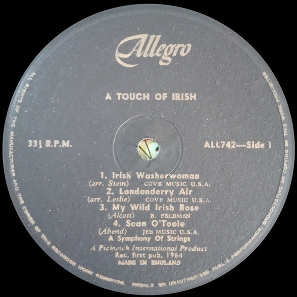 Symphony Of Strings (2) : A Touch Of Irish (LP, Mono, Bla)
