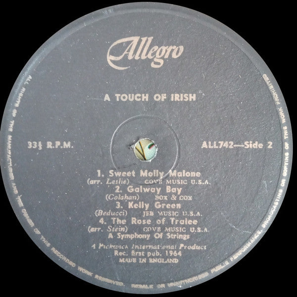 Symphony Of Strings (2) : A Touch Of Irish (LP, Mono, Bla)