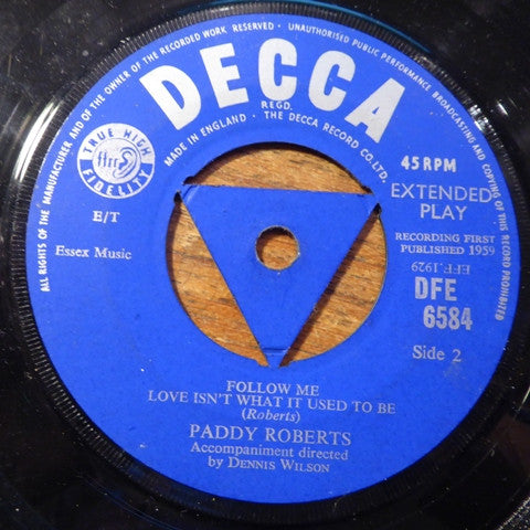 Paddy Roberts (2) : Strictly For Grown-Ups (7", EP, Tri)