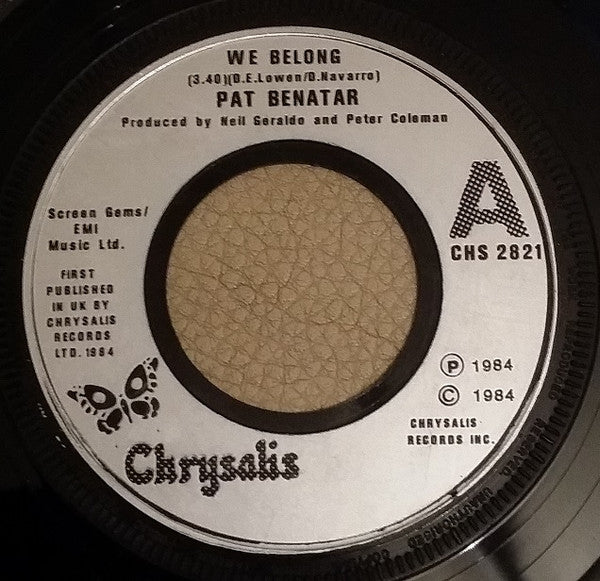 Pat Benatar : We Belong (7", Sli)