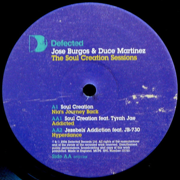 Jose Burgos & Julio "Deuce" Martinez : The Soul Creation Sessions (12")