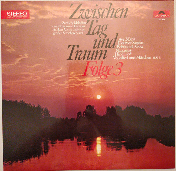 Hans Carste Und Sein Orchester : Zwischen Tag Und Traum (LP)