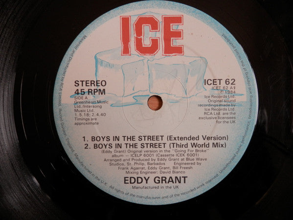 Eddy Grant : Boys In The Street (12")