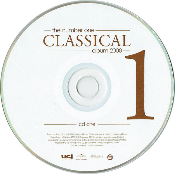 Various : The Number One Classical Album 2008 (2xCD, Album, Comp)