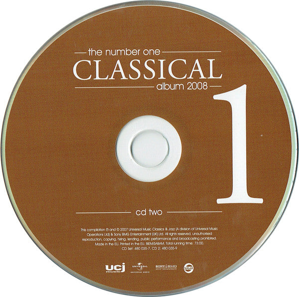 Various : The Number One Classical Album 2008 (2xCD, Album, Comp)