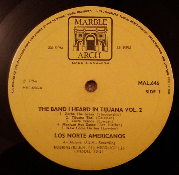 Los Norte Americanos : The Band I Heard In Tijuana Vol. 2 (LP)