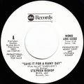 Stephen Bishop : Save It For A Rainy Day (7", Promo)