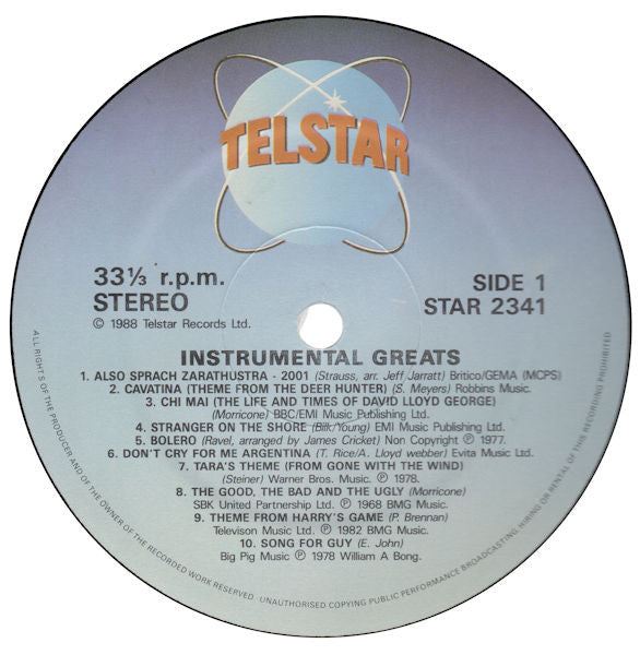 Various : Instrumental Greats (LP, Comp)