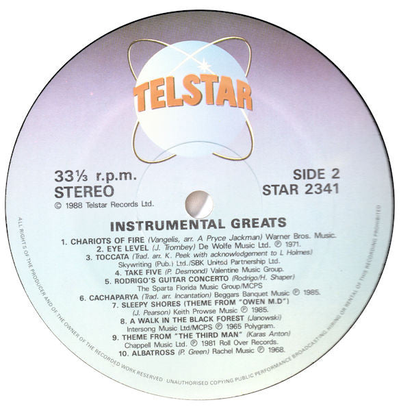 Various : Instrumental Greats (LP, Comp)