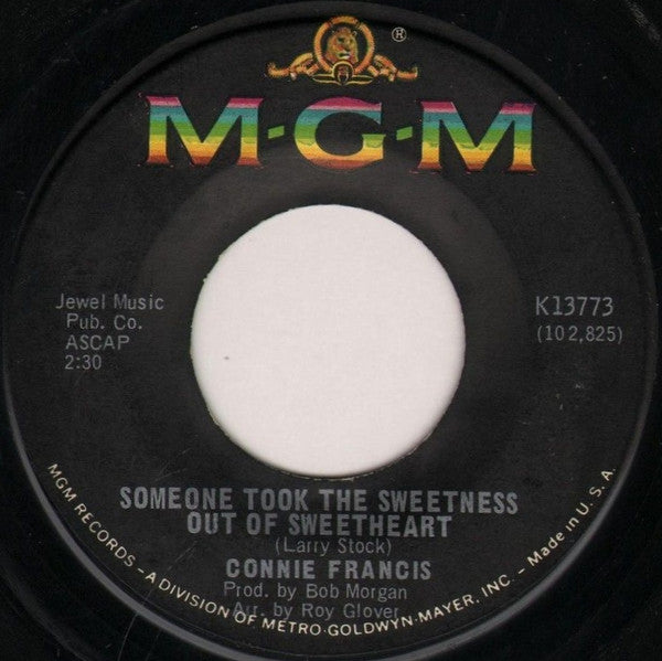 Connie Francis : My Heart Cries For You (7", Single)
